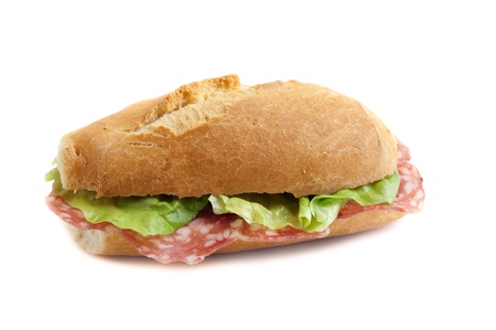 sandwich with italian salamiの写真素材