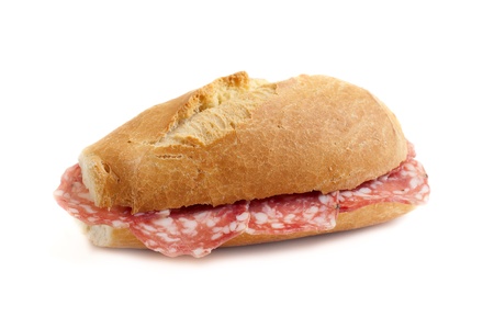sandwich with italian salamiの写真素材