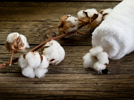 cotton towel- spa conceptの写真素材