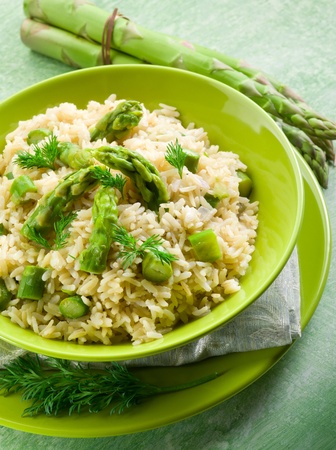 risotto with asparagusの写真素材