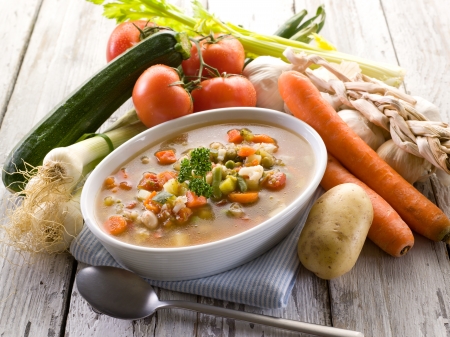 soup vegetable with ingredientsの写真素材