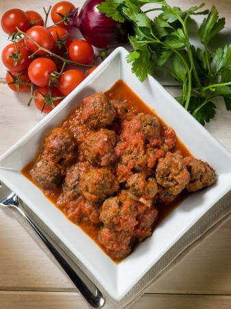 meatballs with tomato sauceの写真素材