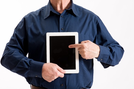 man with tablet pc