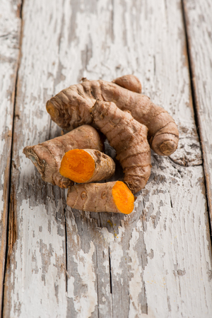 fresh tumetic over wood backgorundの写真素材