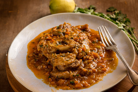 Milanese braised veal, traditional Italian recipeの写真素材