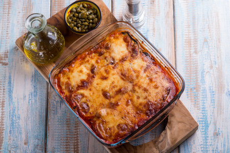 pizzaiola eggplants traditional italian recipeの写真素材