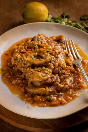 Milanese braised veal, traditional Italian recipeの写真素材