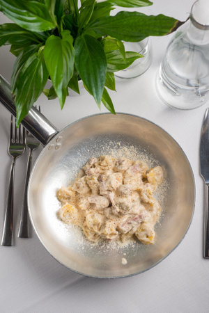 tortellini with parmesan cheese, traditional Italian recipeの写真素材