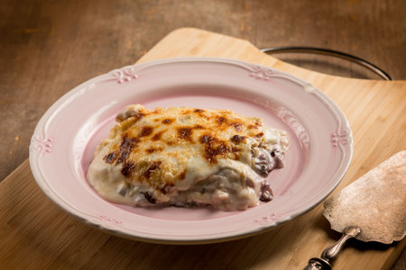 chicory withe lasagna, traditional italian recipeの写真素材