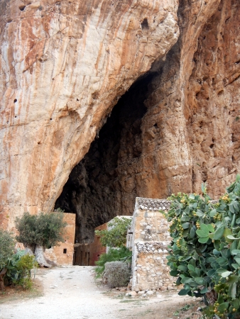 Mangiapane cave in Custonaciの写真素材