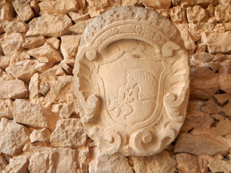 The coat of arms of the Castle of Caccamoの写真素材