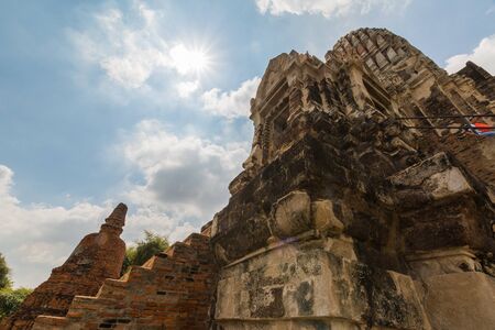 Wat Ratchaburana at Ayutthaya Historcal Park, Thailandのeditorial素材