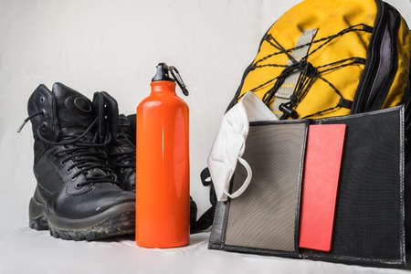 Travel equipment for the "new normaの写真素材