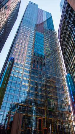September 2020 London Liverpool street financial district skylineのeditorial素材