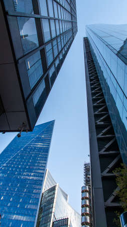 September 2020 London Liverpool street financial district skylineのeditorial素材