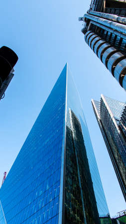 September 2020 London Liverpool street financial district skylineのeditorial素材
