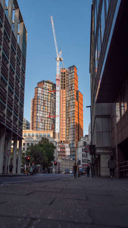 September 2020 London Liverpool street financial district skylineのeditorial素材