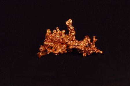 Copper against black backgroundの写真素材