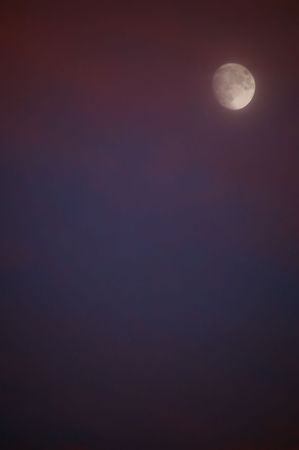moon on an Autumn nightの写真素材