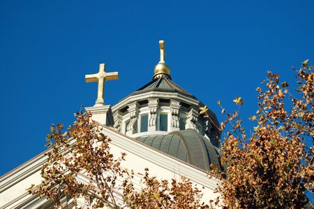 church in downtown Sacramento, Californiaの写真素材