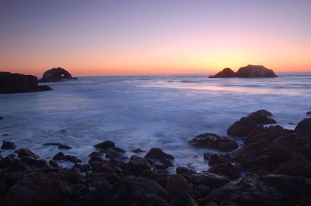 sunset in northern californiaの写真素材