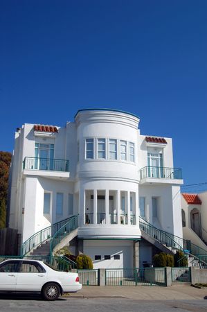 Houses in San Francisco, Californiaの写真素材