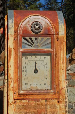 old rusty gas pump