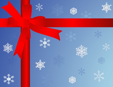 Blue Christmas present decoration with yellow wrapping paperのイラスト素材