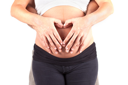 Heart Shaped Pregnancyの写真素材