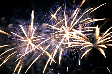 Fireworks in the night sky