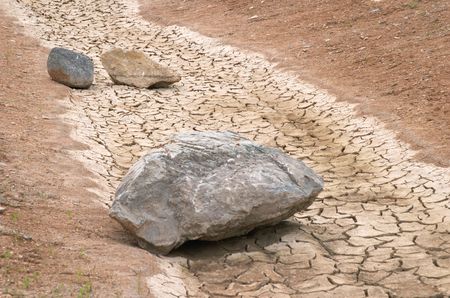 Stones in a dry river, Perino, Valtrebbia Italyの写真素材