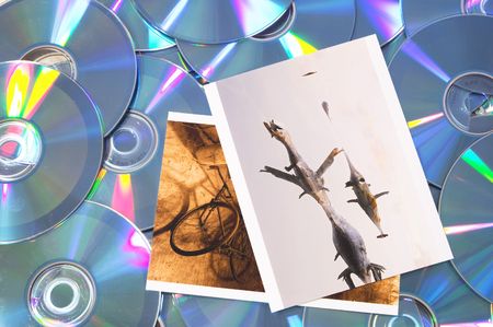 CD compact disk and digital photographyの写真素材