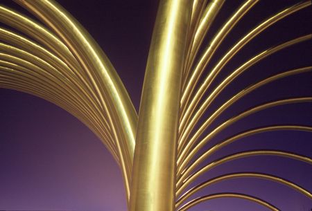 Geometric gold monumentの写真素材