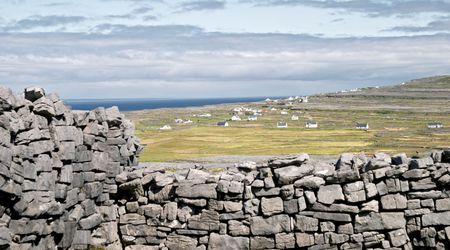 View from Dun Aonghasa, Aran islands, Irelandの写真素材