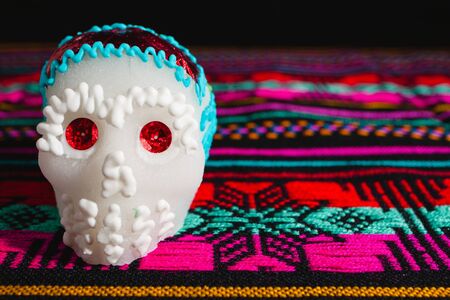of day of sale, Mexican Sugar akull traditional in a offering in Mexicoの写真素材