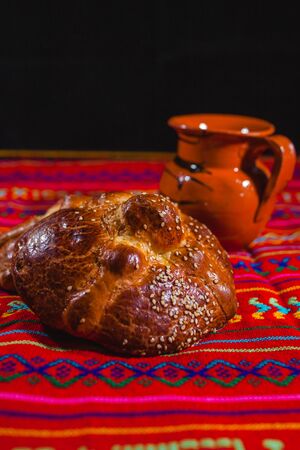 ofrenda day of muertos, Mexican Bread traditional in a offering in Mexicoの写真素材