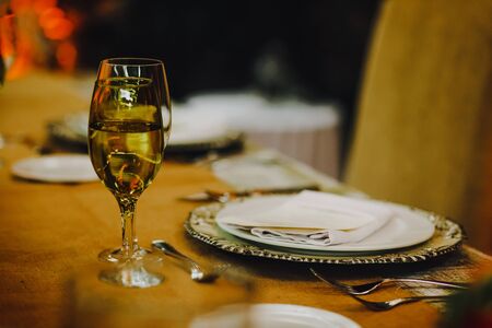 table setup, wedding guest table, reception layout rustic and vintage backgroundの写真素材
