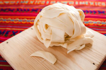 Oaxaca cheese, quesillo, queso food from Mexicoの写真素材