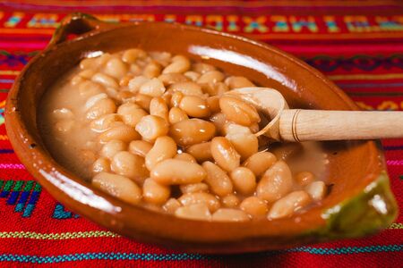 bean soup Mexican cuisine. stewed beans in Mexico cityの写真素材