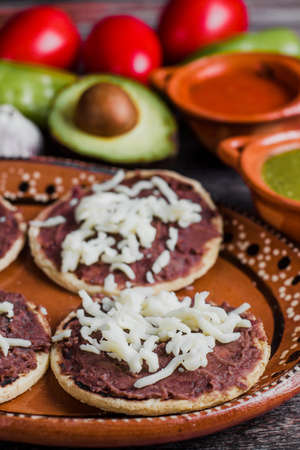 Sopes mexican food traditional from Oaxaca mexicoの写真素材