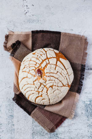 Conchas Mexican sweet bread traditional bakery and breakfast from Mexicoの写真素材