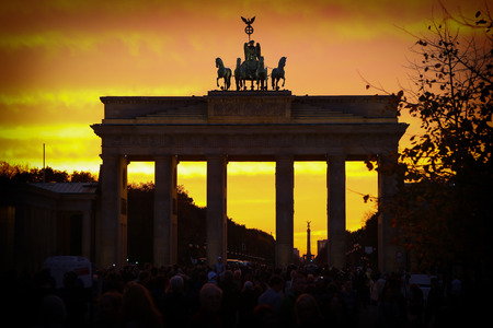 Berlin, Germany. Brandenburger Tor, Pariser Platzの写真素材
