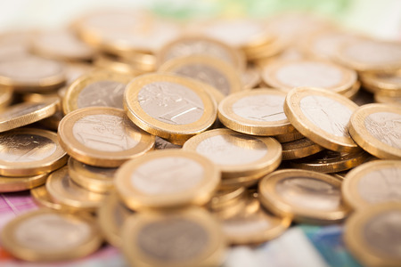 Abstract closeup of euro money.の写真素材