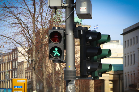 Berlin ampelmann walk signalのeditorial素材