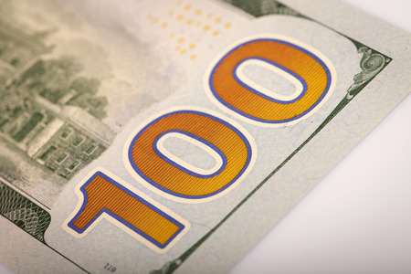 US One Hundred Dollar Bill Macroの写真素材
