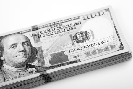 Dollar Photography: US One Hundred Dollar Bill Macroの写真素材