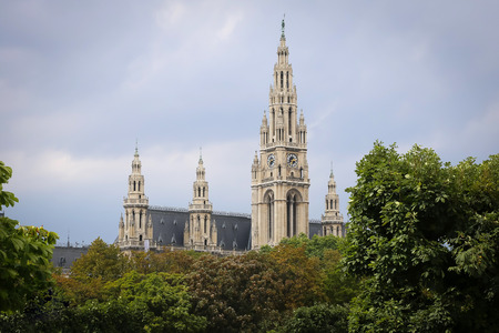Rathaus in Vienna City Hall, Vienna, Austria. のeditorial素材