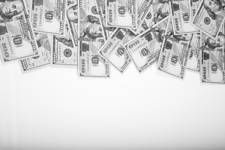 Dollars Photography: Frame of 100 dollars banknotesの写真素材