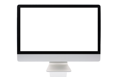 Computer screen isolated on a white backgroundの写真素材