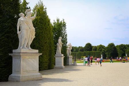 Garden Park of Schonbrunn Palace, Vienna, Austriaのeditorial素材